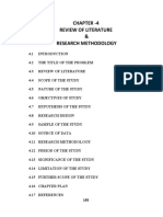 Chapter - 4 Review of Literature & Research Methodology