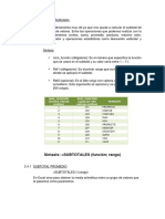 Funcion Subtotal y Esquema