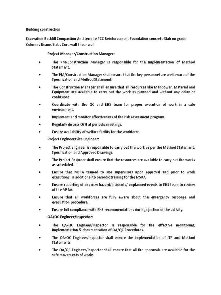 Construction Project Management Roles | PDF | Construction Management ...