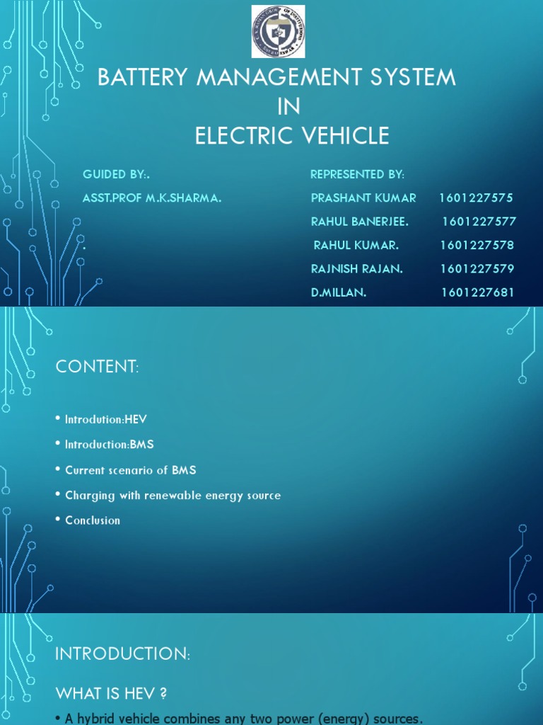 Battery Management Systems in EVs | PDF | Electric Vehicle | Battery ...
