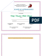 Dvbs Summer Certificate
