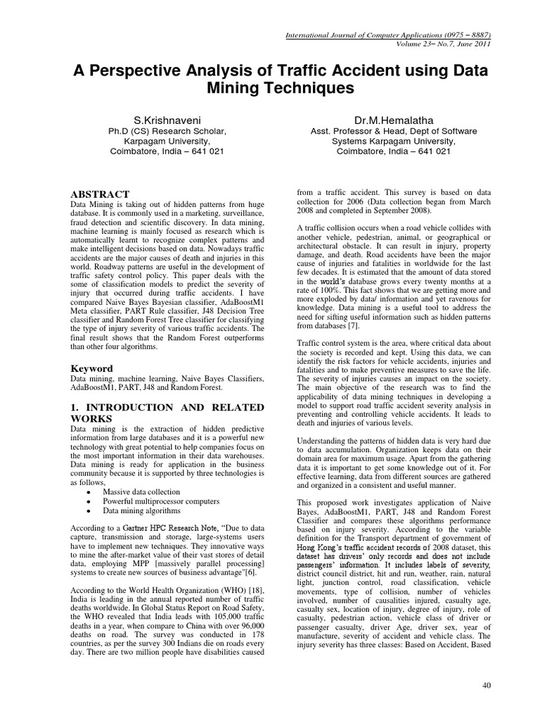 Traffic Accident Severity Analysis | PDF | Traffic Collision | Machine ...