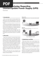 Basic Knowledge Regarding Uninterruptible Power Supply (UPS)