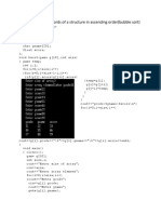 to Arrange The Records of A Structure in Ascending Order (Bubble Sort)