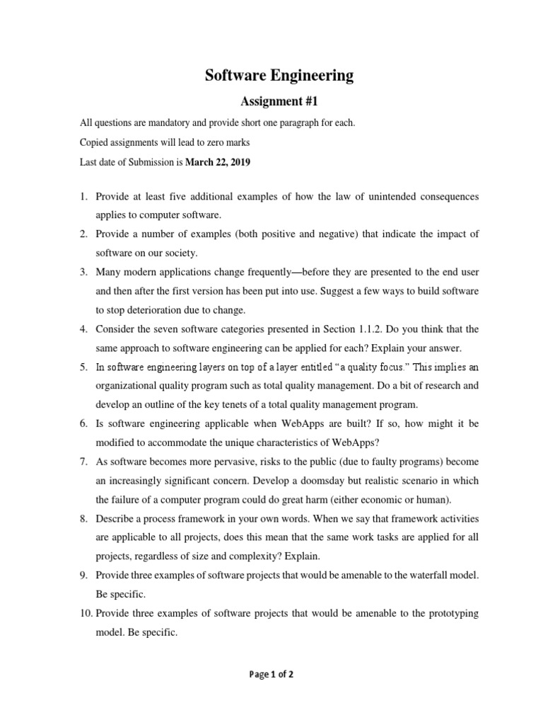 MCS SE Assignment 1 Spring 19 | Download Free PDF | Web Application ...