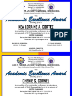 1st Academic Excellence Award