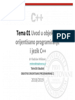 OOP 01 Uvod U Objektno Orijentisano Programiranje I Jezik C++