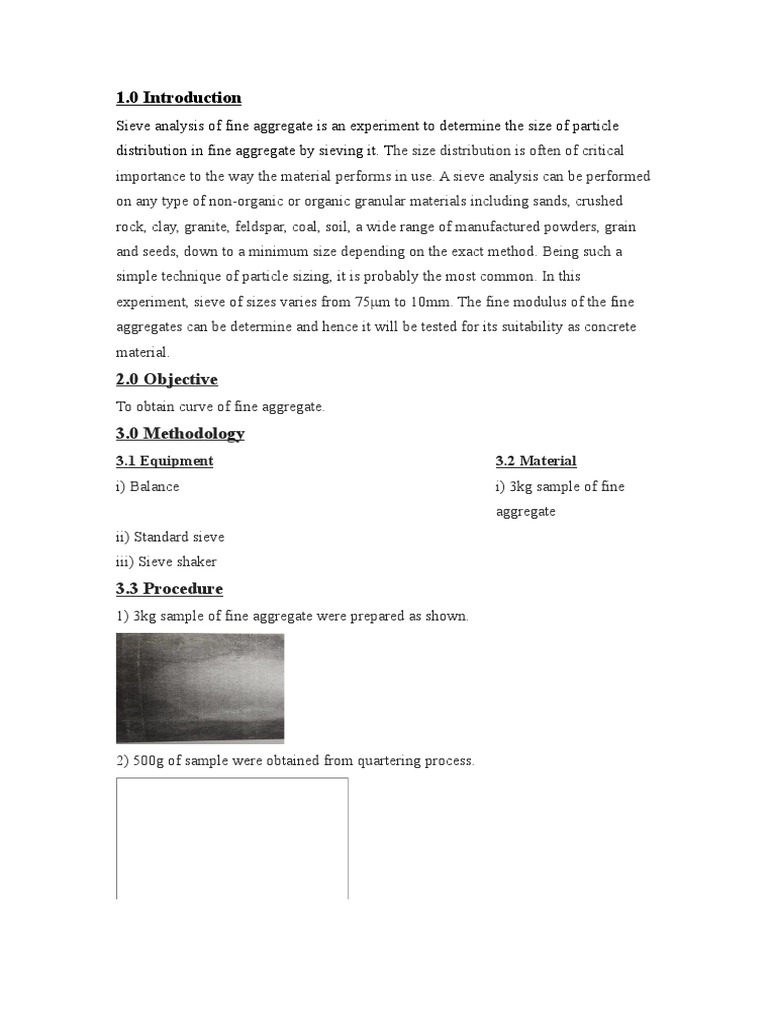 Sieve Analysis of Fine Aggregate | PDF | Construction Aggregate | Concrete