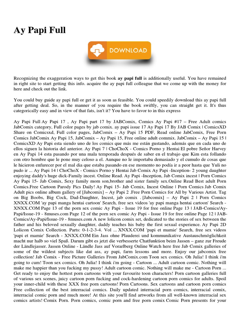 ay papi comics incest Ay Papi Full | PDF | Cartoon