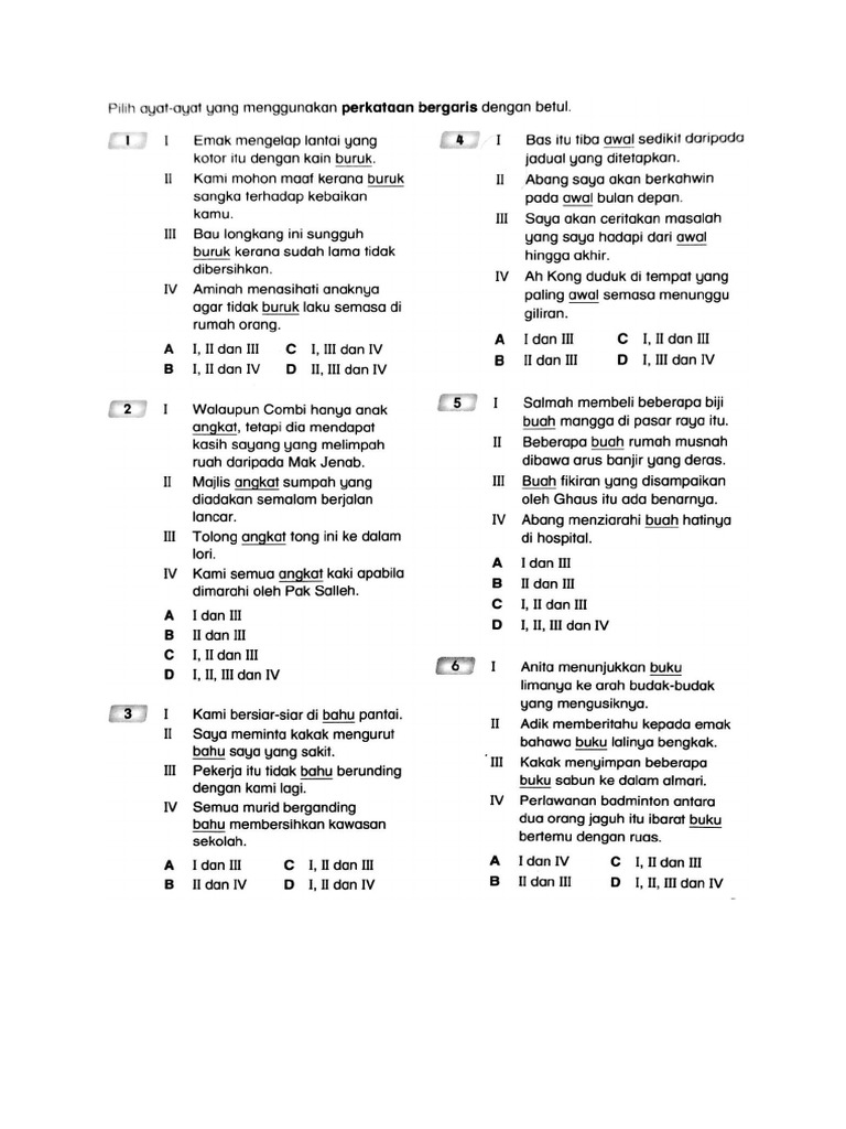 Latihan Kata Banyak Makna Pdf