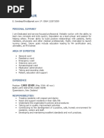 sandeep kaur resume