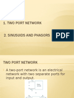 Two Port Network 2. Sinusuids and Phasors