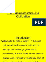 The 7 Characteristics of A Civilization