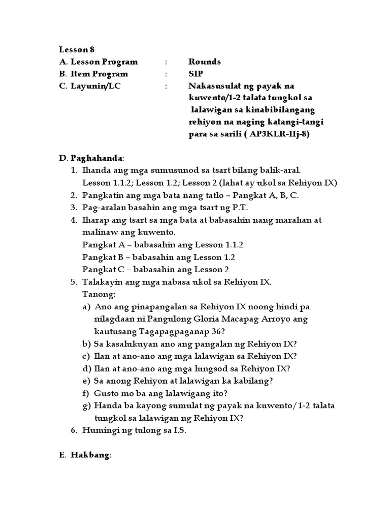 Lesson 8 | PDF