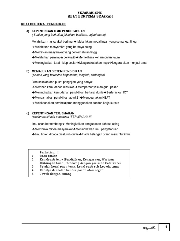 Kepentingan Ilmu Pengetahuan dalam Pendidikan | PDF