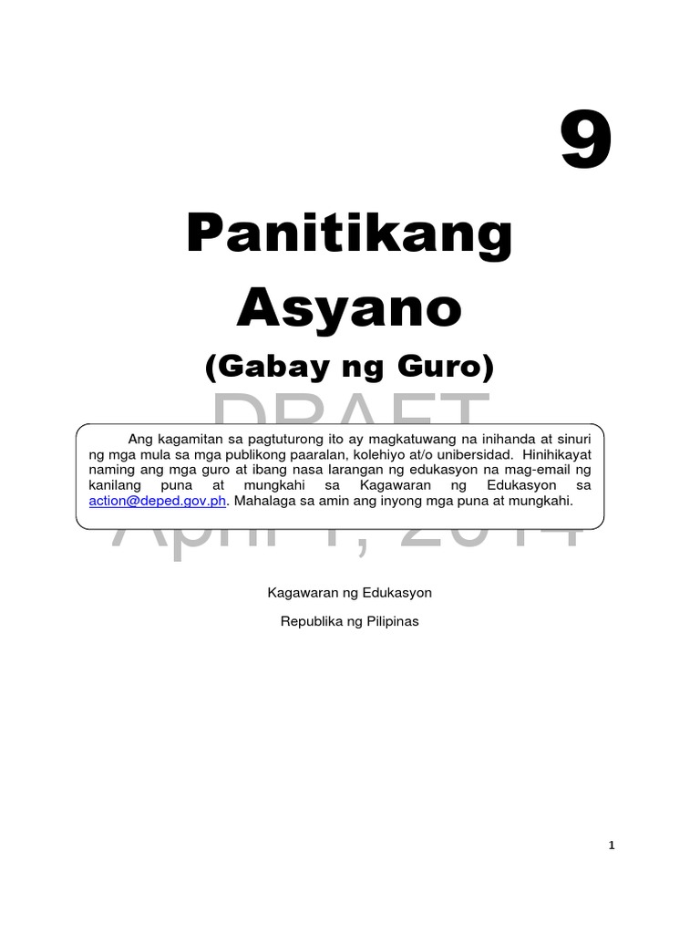 Grade 9 TG FILIPINO Module 1 PDF | PDF