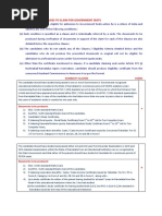 Eligibility Clauses To Claim For Government Seats