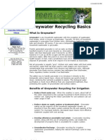 Greywater Recycling
