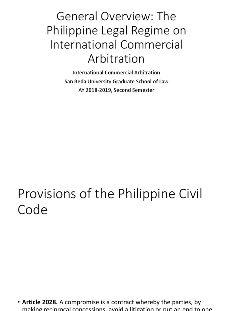 General Overview of International Commercial Arbitration | PDF ...