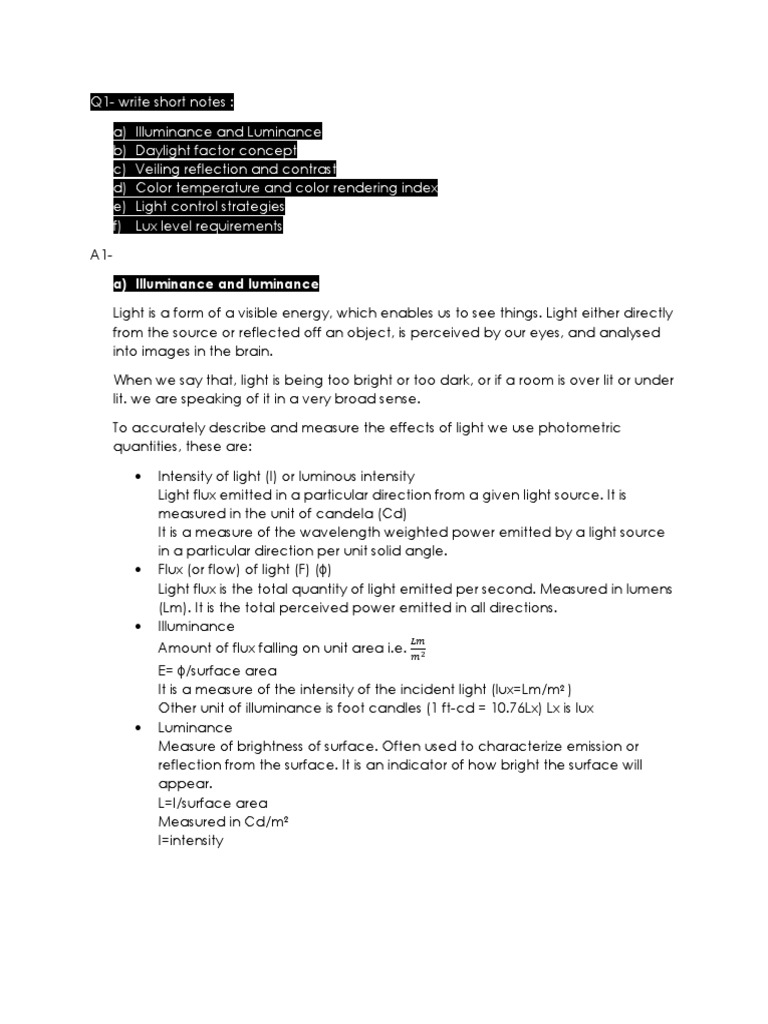 Lighting and Acoustics PDF Incandescent Light Bulb Sound