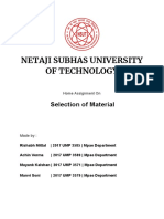 NSUT X Selection of Material