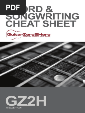 Guitar Chord Songwriting Cheat Sheet 2019