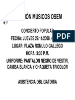 Anuncios Músicos OSEM