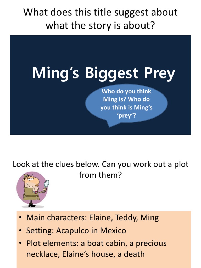 Mings Biggest Prey by Patricia Highsmith PDF Narration