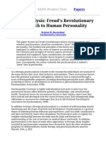 Psychoanalysis Freuds Revolutionary Approach