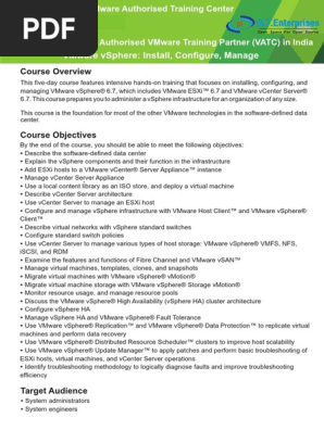 Vmware Vsphere Icm V6 7 Pdf V Mware Virtualization
