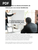 Dificuldades No Desenvolvimento de Lideranças e as Novas Tendência1