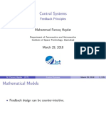 Control Systems Feedback Principles Mathematical Models