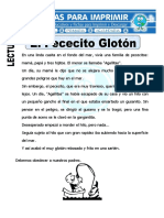 Ficha de El Pececito Glotón para Primaria