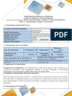 Guía de Actividades y Rúbrica de Evaluación Taller 3. Aprendizaje Colegial e Innovación