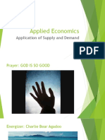 Applied Economics: Application of Supply and Demand