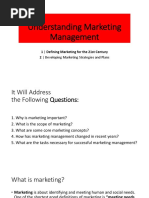 Understanding Marketing Management