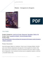 Guía Del Dungeon Máster Dungeons & Dragons (Castellano)