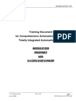 Training Document For Comprehensive Automation Solutions Totally Integrated Automation (T I A)