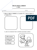 Examen de Ciencia y Ambiente 5 Años