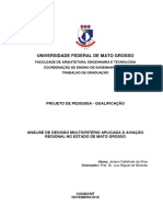 Artigo - Análise de Decisão Multicritério Aplicada à Aviação Regional No Estado de Mato Grosso