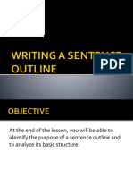 Writing A Sentence Outline