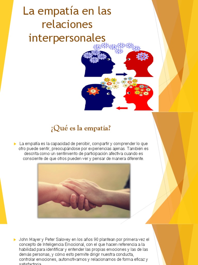 La Empatía en Las Relaciones Interpersonales | PDF | Empatía | Liderazgo
