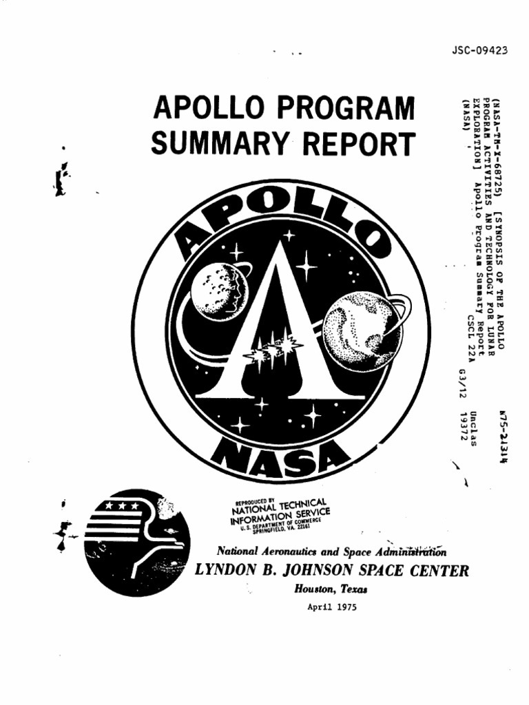 Apollo Program Summary Report Synopsis of the Apollo Program NASA