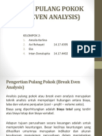 Analisis Pulang Pokok (Break Even Analysis)[1]