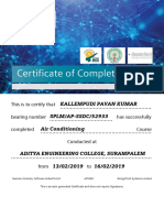 Kallempudi Pavan Kumar SPLM/AP-SSDC/52933 Air Conditioning