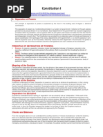 Constitution I: 4. Separation of Powers