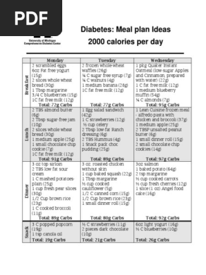 diabetes meal plan 2000 pdf french fries salad