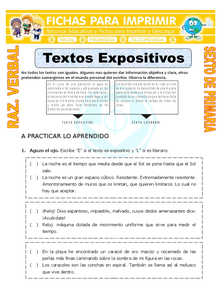 Textos Expositivos Naturaleza