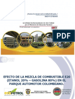 Efecto de La Mezcla de Combustible E20 en El Parque Automotor