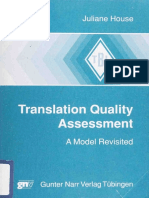 Translation Quality Assessment a Model Revisited